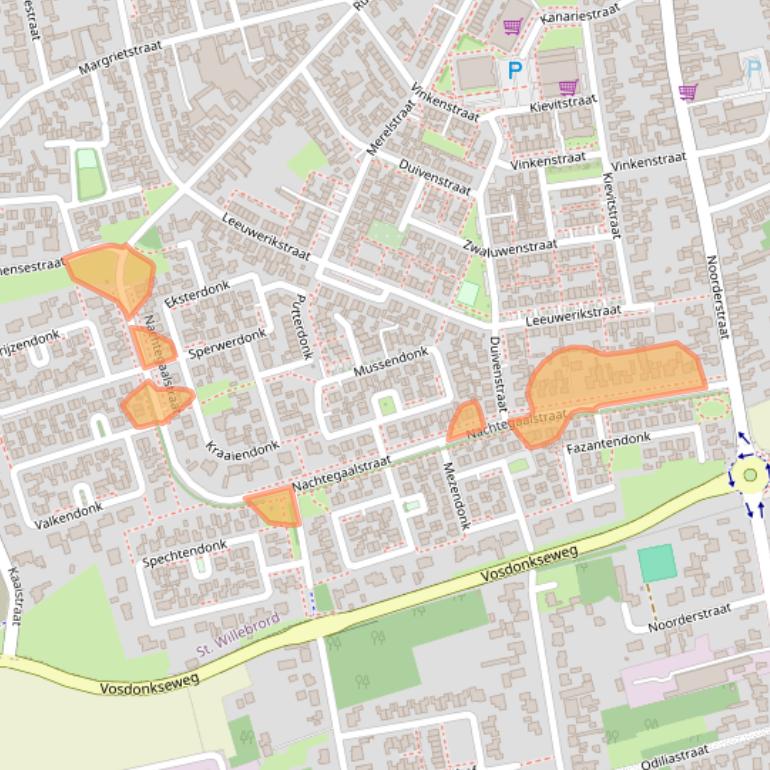 Kaart van postcodegebied 4711KL.