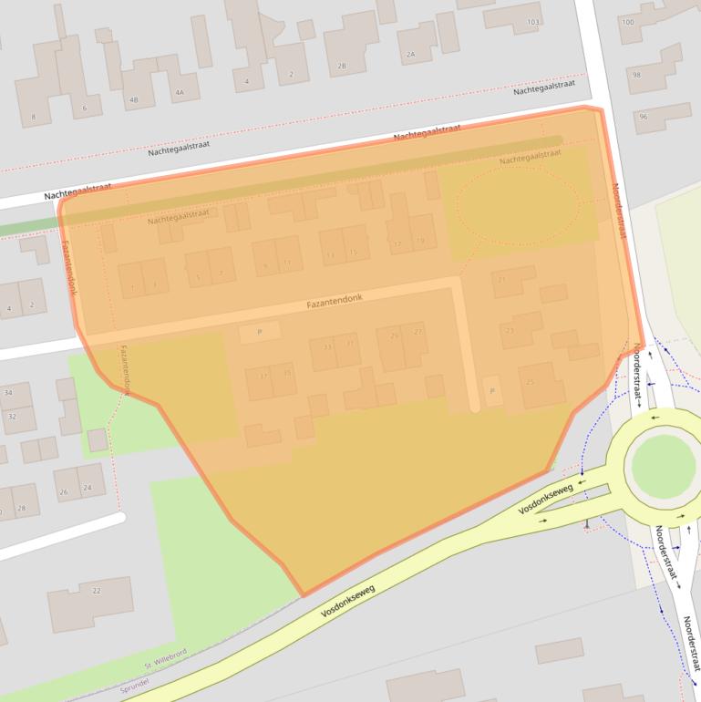 Kaart van postcodegebied 4711KM.