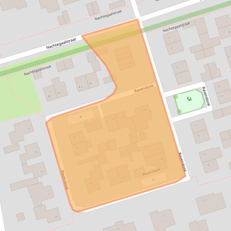 Kaart van postcodegebied 4711KT.