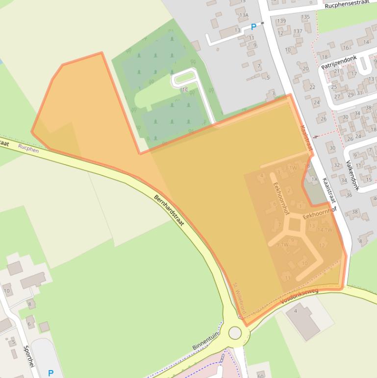 Kaart van postcodegebied 4711LR.