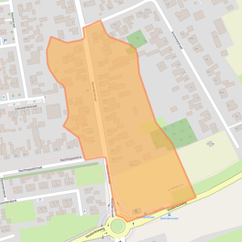 Kaart van postcodegebied 4711NA.