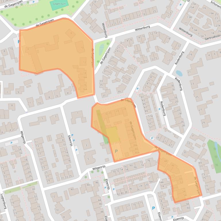 Kaart van postcodegebied 4711PA.