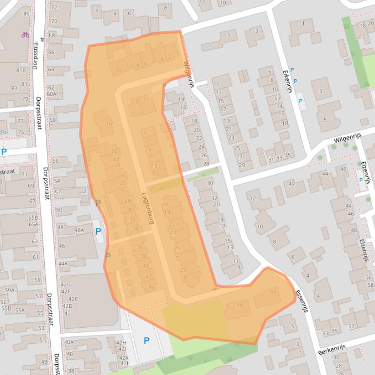 Kaart van postcodegebied 4711PH.