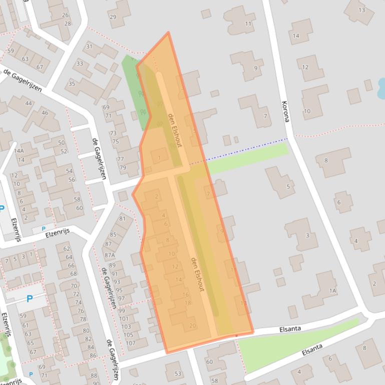 Kaart van postcodegebied 4711PW.