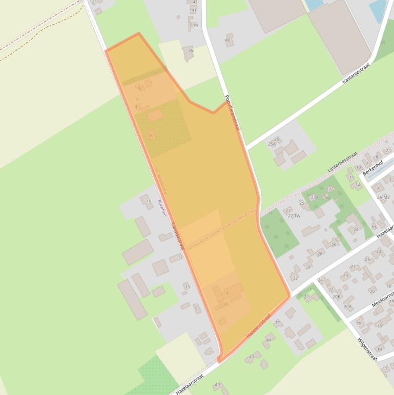 Kaart van postcodegebied 4711RG.