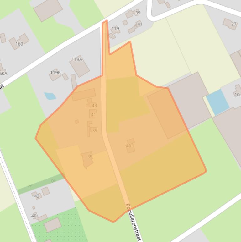 Kaart van postcodegebied 4711RH.