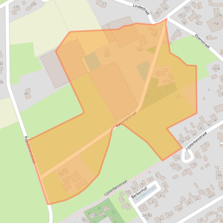 Kaart van postcodegebied 4711RK.