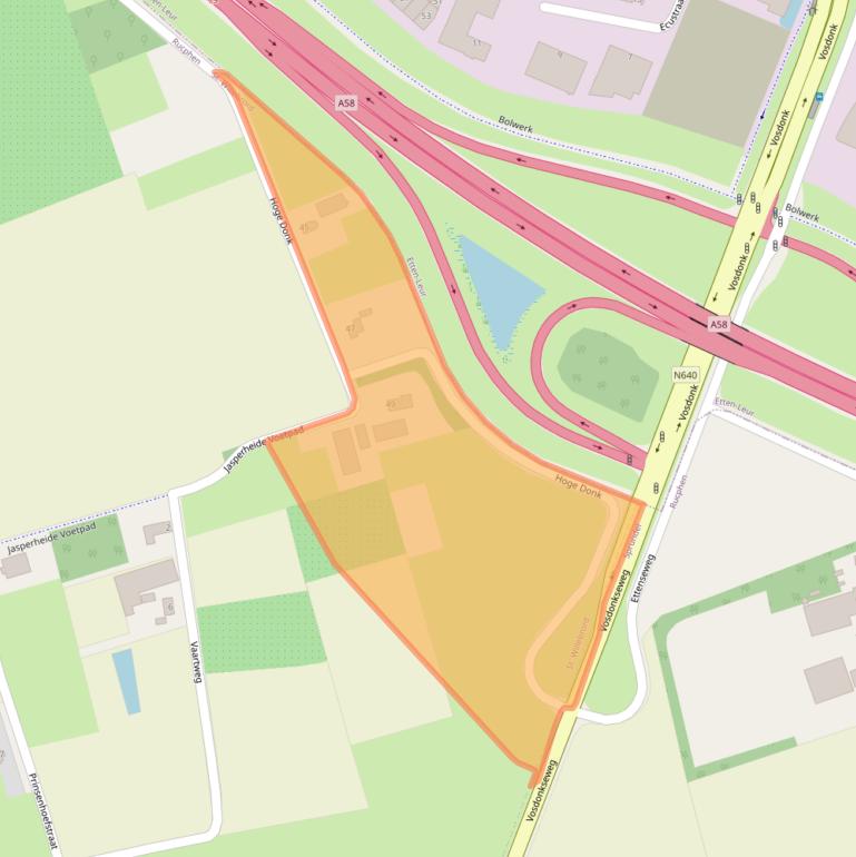 Kaart van postcodegebied 4711RV.