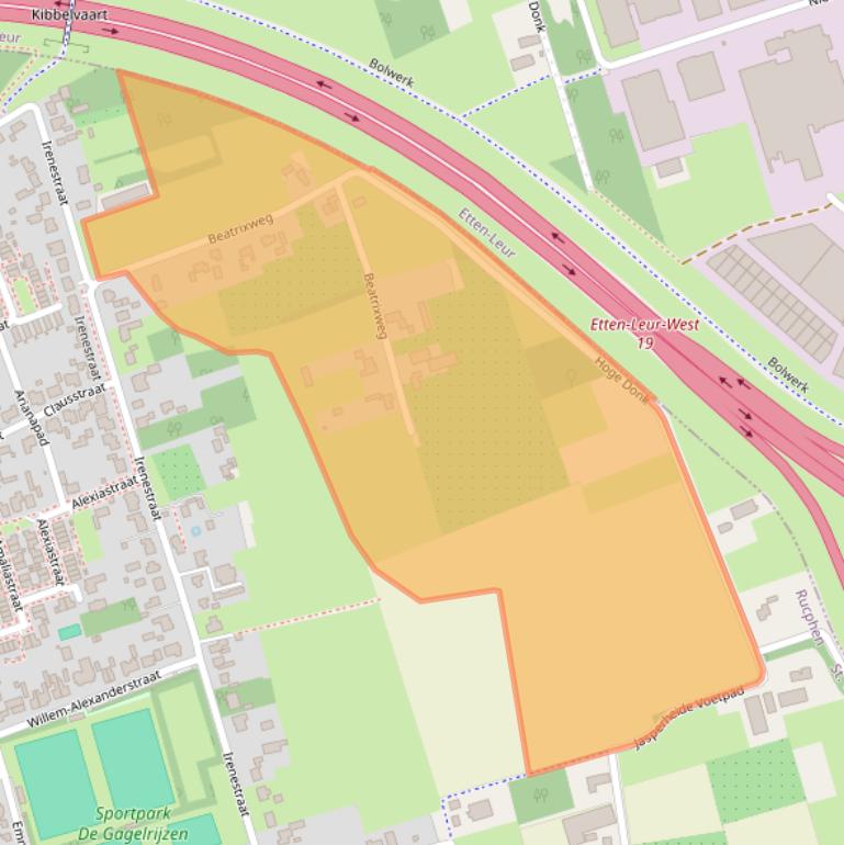 Kaart van postcodegebied 4711RW.