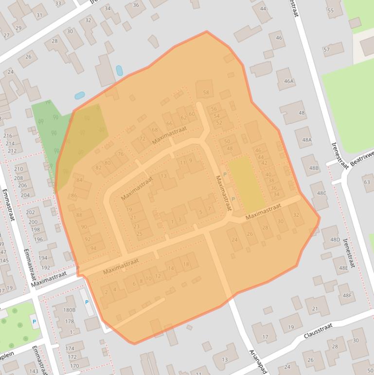Kaart van postcodegebied 4711SH.