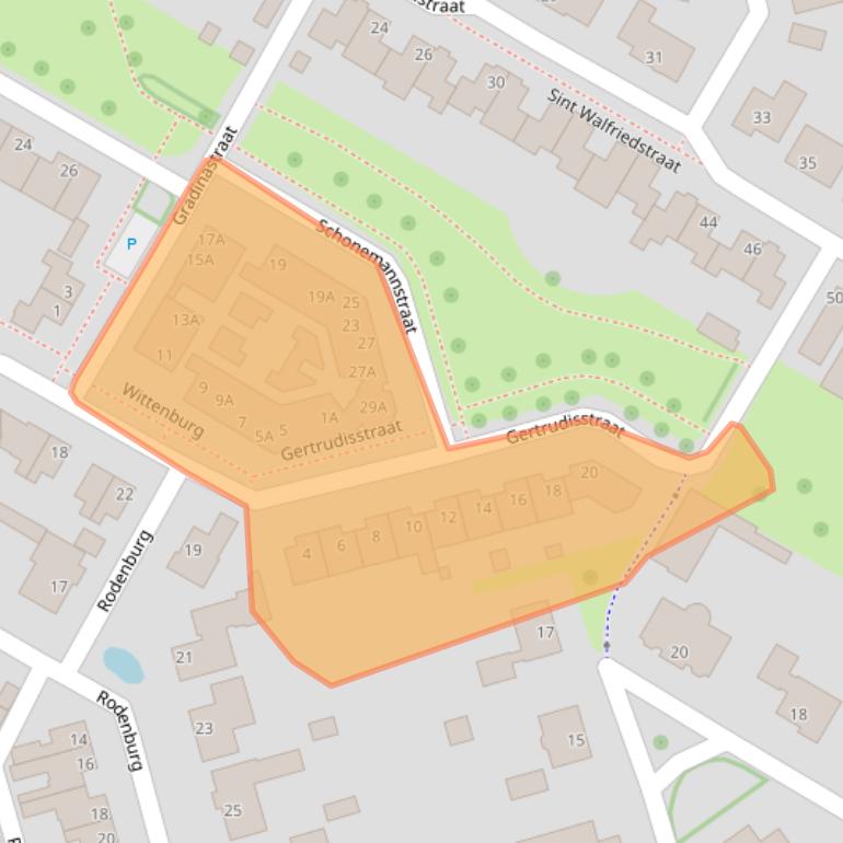 Kaart van postcodegebied 4711VB.