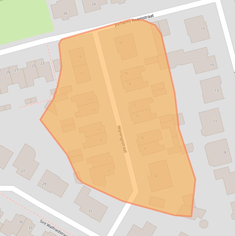 Kaart van postcodegebied 4711VE.