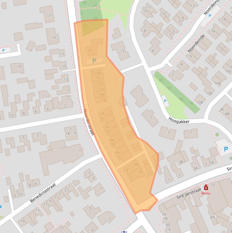 Kaart van postcodegebied 4714AC.