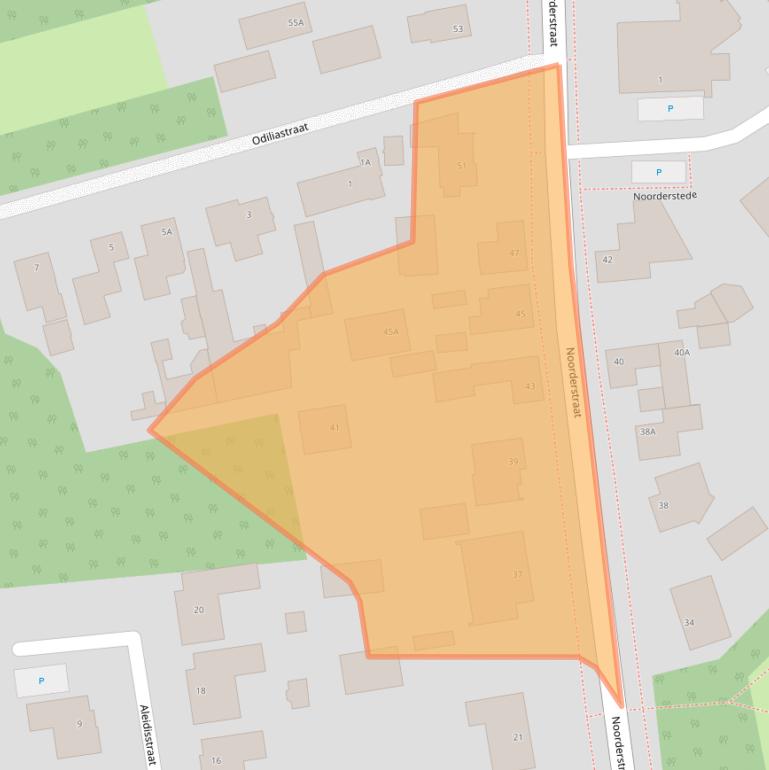 Kaart van postcodegebied 4714AD.