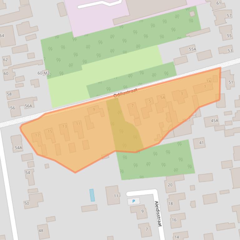 Kaart van postcodegebied 4714AG.