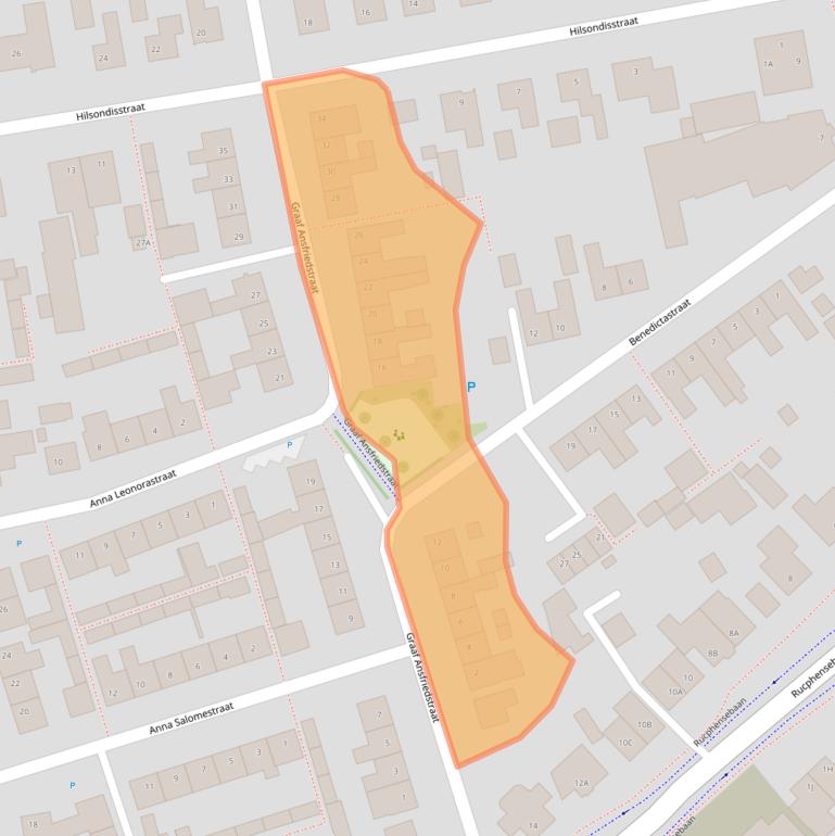 Kaart van postcodegebied 4714AP.