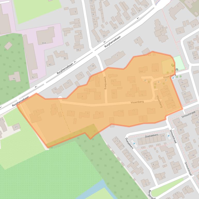 Kaart van postcodegebied 4714AX.