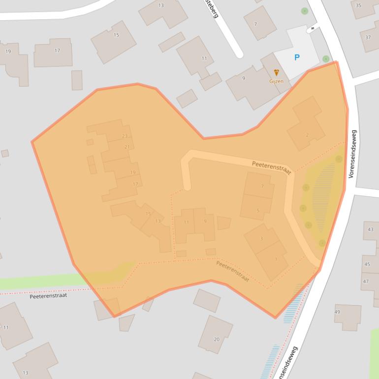 Kaart van postcodegebied 4714BA.