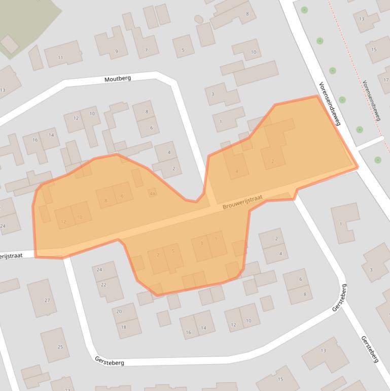 Kaart van postcodegebied 4714BH.