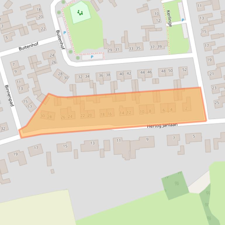 Kaart van postcodegebied 4714BL.