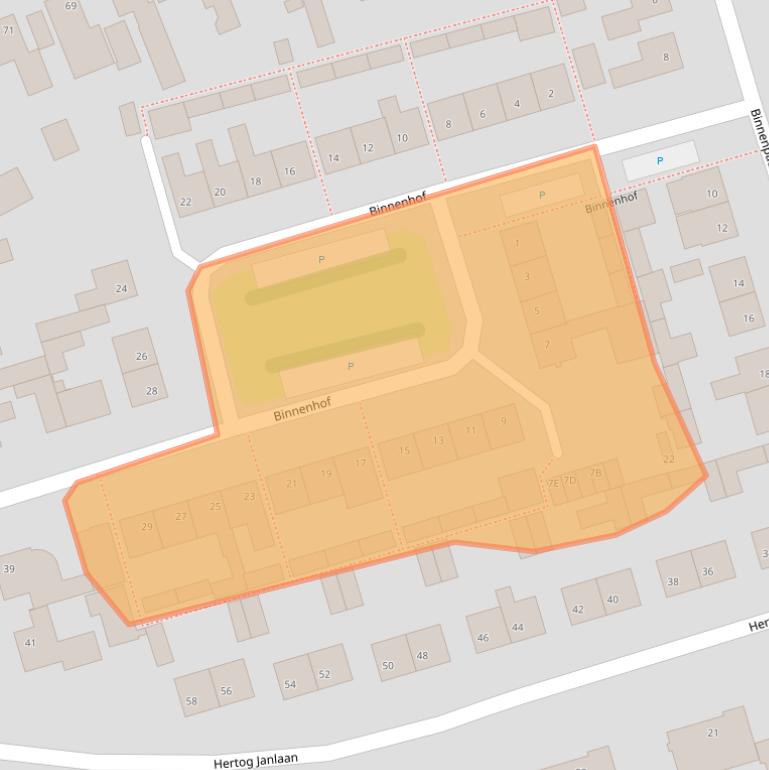 Kaart van postcodegebied 4714BN.