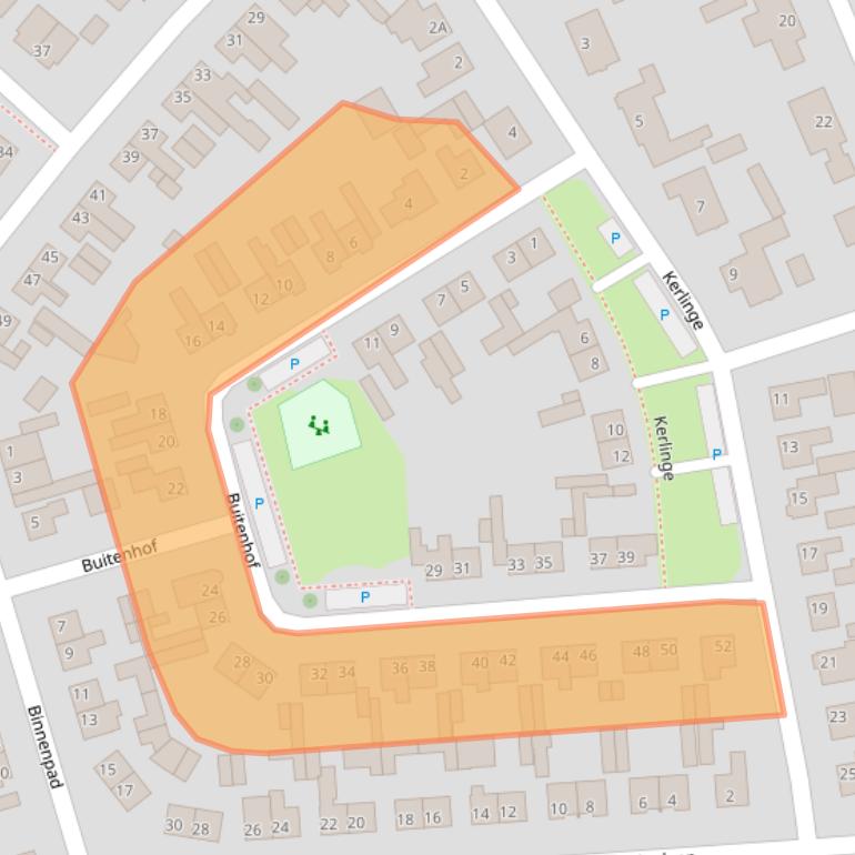 Kaart van postcodegebied 4714BT.