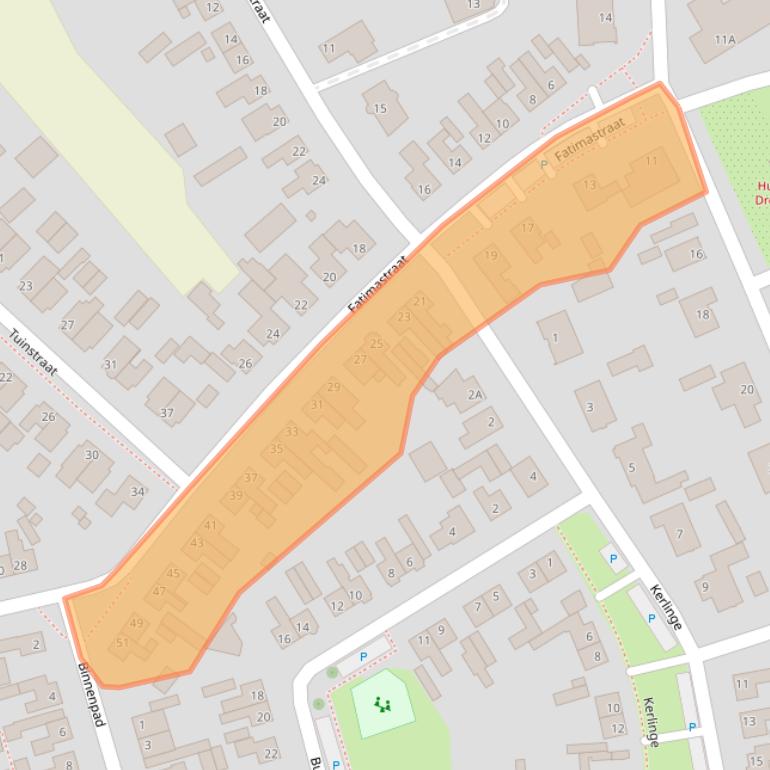 Kaart van postcodegebied 4714CA.