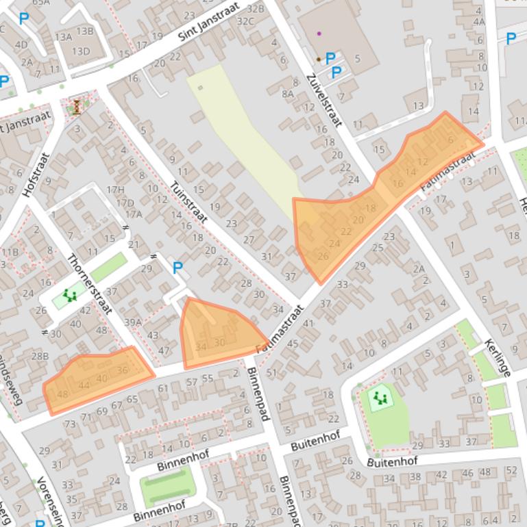 Kaart van postcodegebied 4714CC.