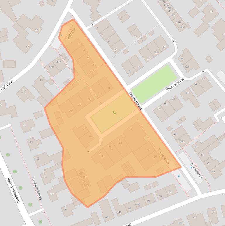 Kaart van postcodegebied 4714CE.