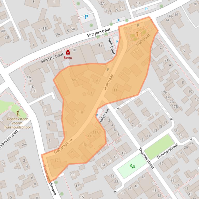 Kaart van postcodegebied 4714CG.