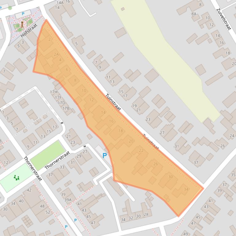 Kaart van postcodegebied 4714CJ.