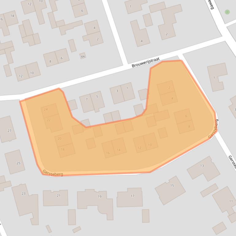 Kaart van postcodegebied 4714CL.