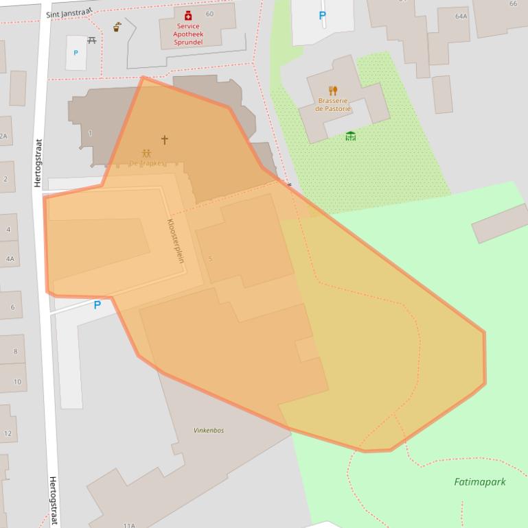 Kaart van postcodegebied 4714CN.