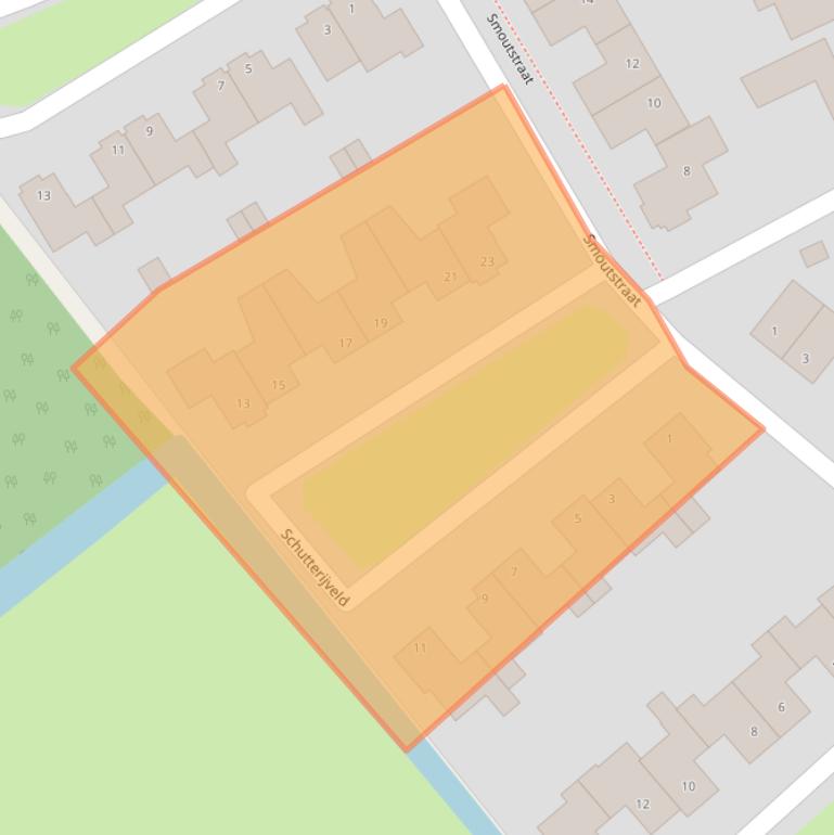 Kaart van postcodegebied 4714CX.