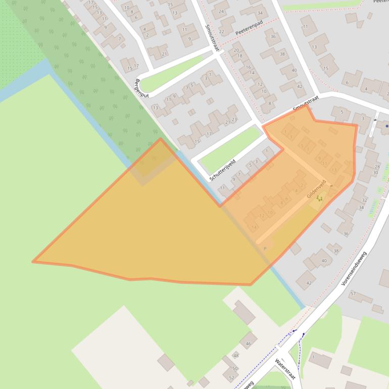 Kaart van postcodegebied 4714CZ.