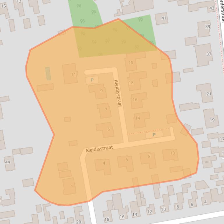 Kaart van postcodegebied 4714DA.