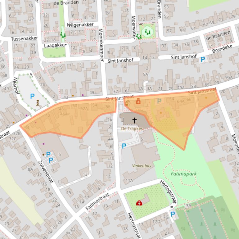 Kaart van postcodegebied 4714EH.