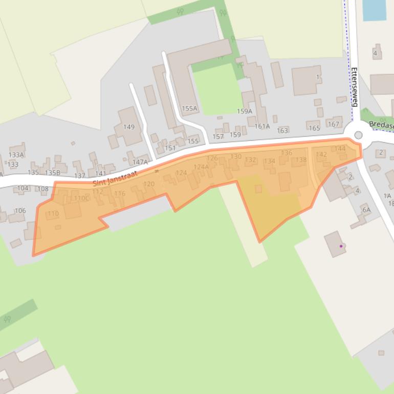 Kaart van postcodegebied 4714EK.