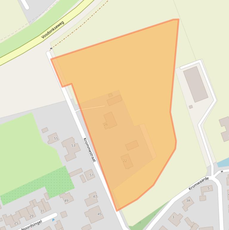 Kaart van postcodegebied 4714ES.