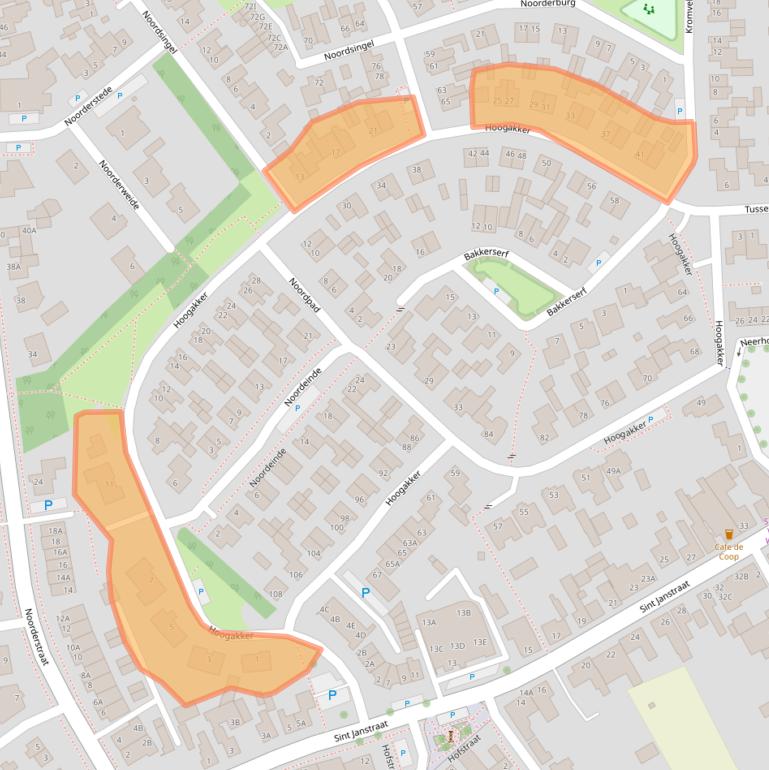 Kaart van postcodegebied 4714GL.
