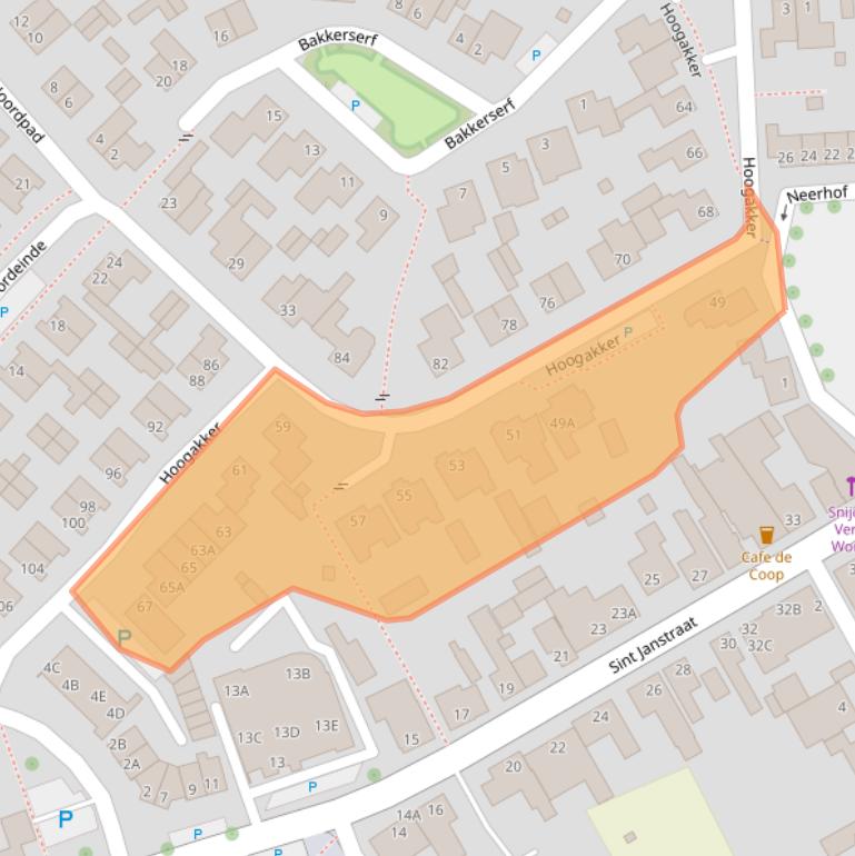 Kaart van postcodegebied 4714GM.