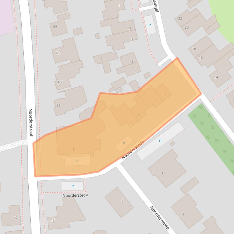 Kaart van postcodegebied 4714HD.