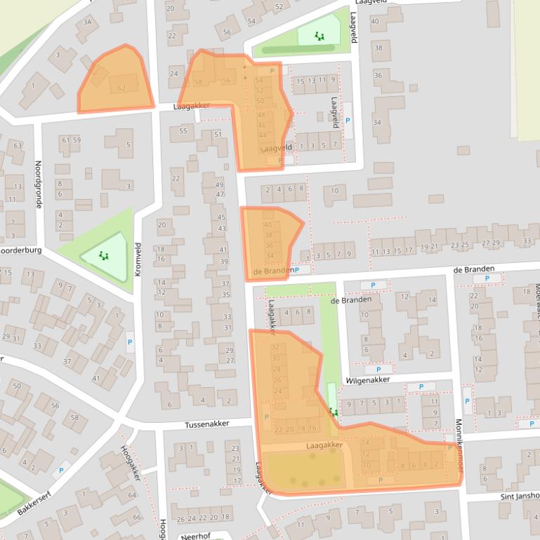 Kaart van postcodegebied 4714HG.