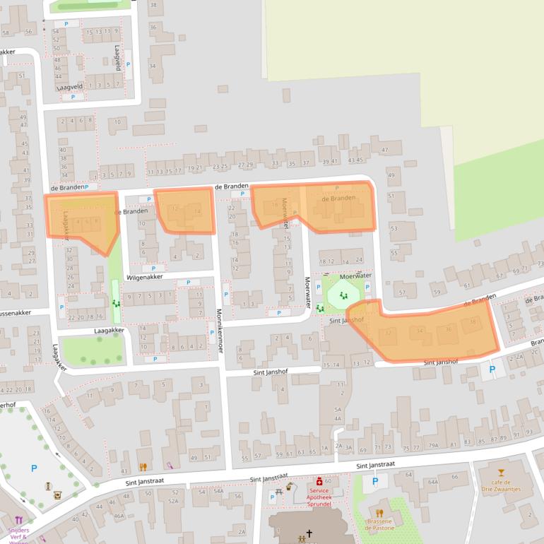 Kaart van postcodegebied 4714HM.