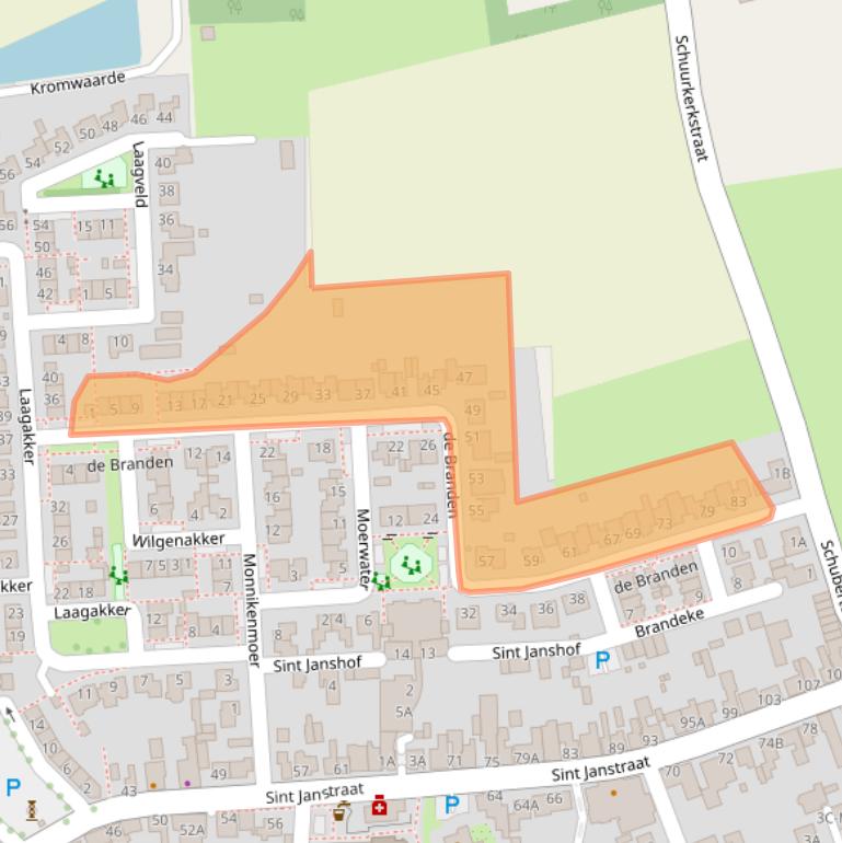 Kaart van postcodegebied 4714HN.