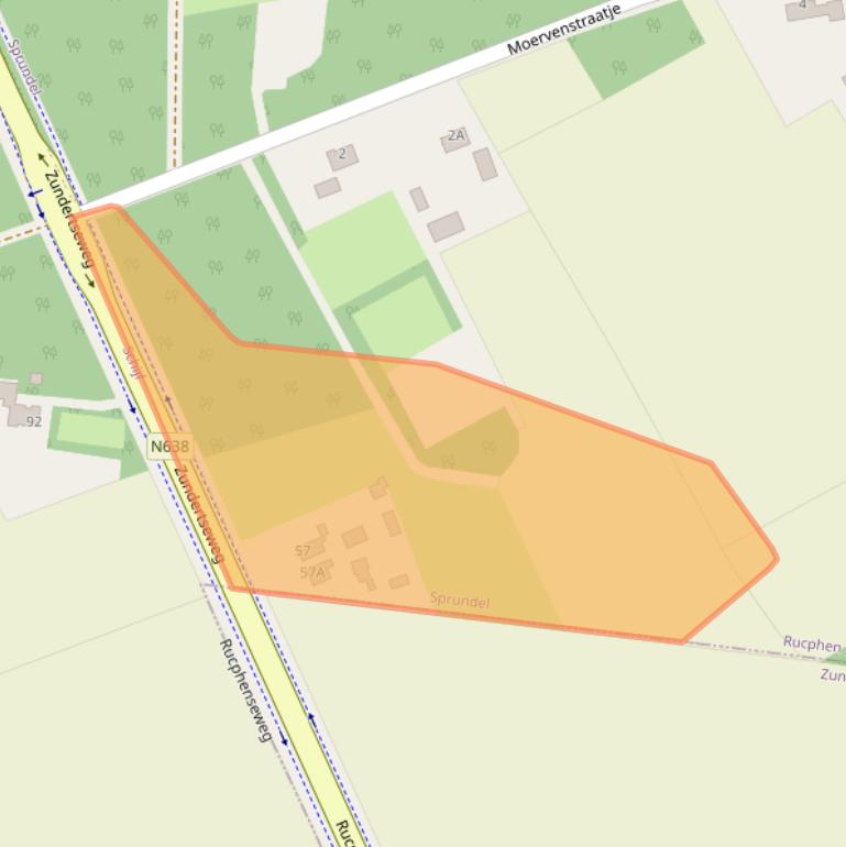 Kaart van postcodegebied 4714PA.