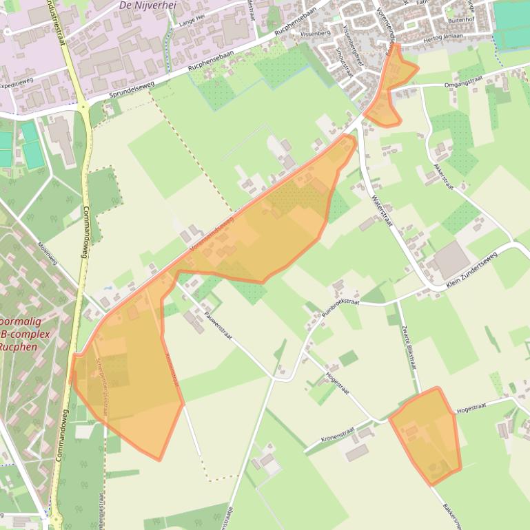 Kaart van postcodegebied 4714RG.