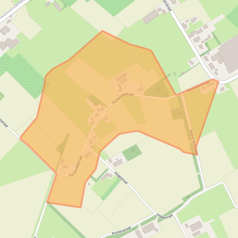 Kaart van postcodegebied 4714RK.