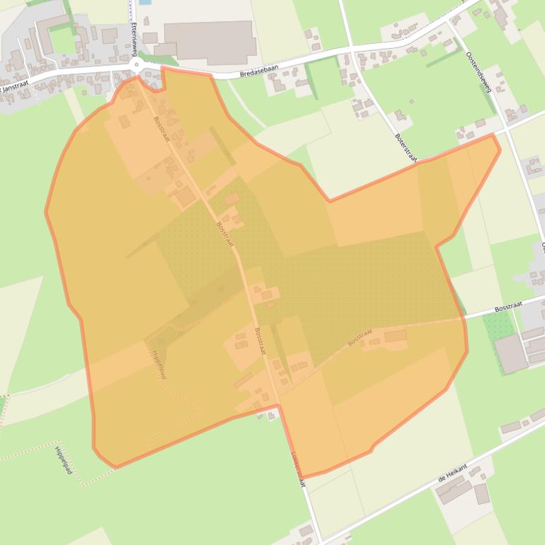 Kaart van postcodegebied 4714SB.