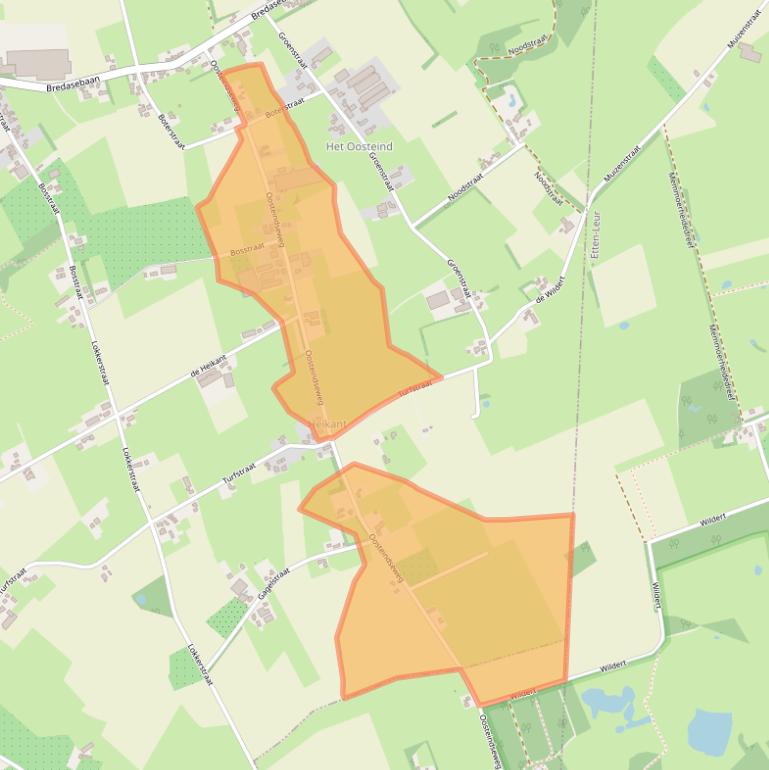Kaart van postcodegebied 4714SC.